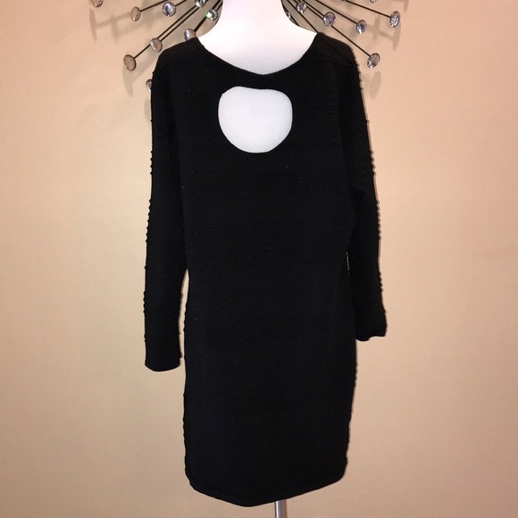 DOTS Black Shimmer Tunic Sweater 3X - Picture 5 of 8